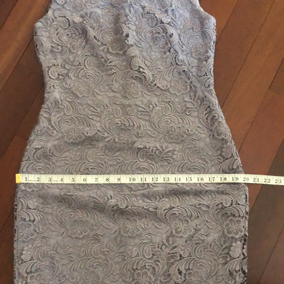 Ralph Lauren Evening Gray Lace Overlay Sheath Dress 6 - Picture 12 of 12